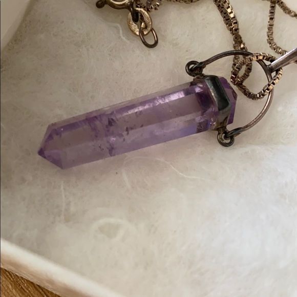 Amythest Vintage Necklace 20 inch - Picture 4 of 4